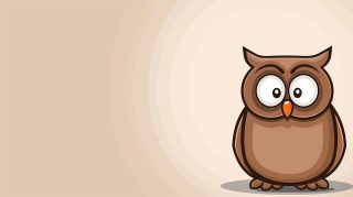 Cartoon Owl HD Wallpaper: 16:9 Aspect Ratio