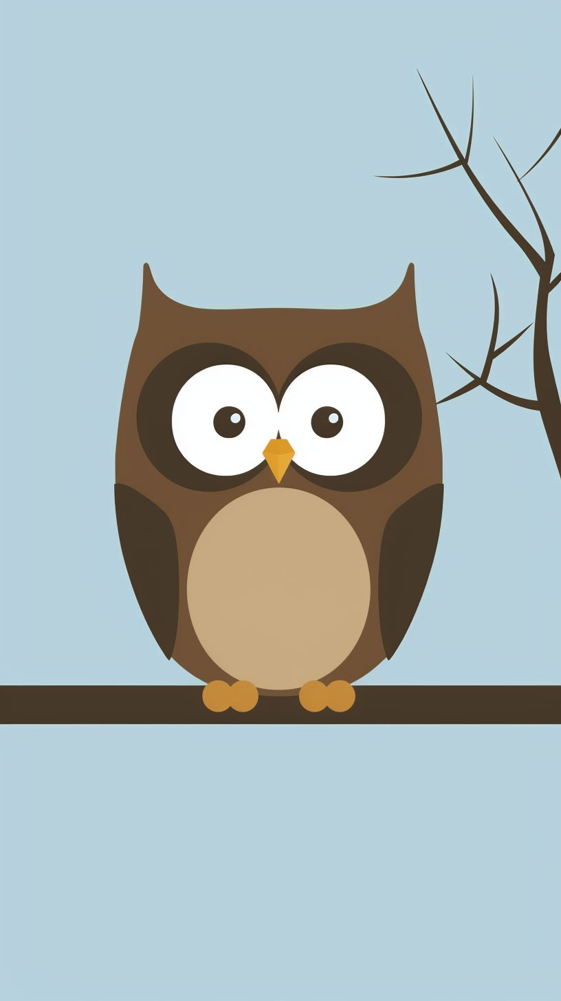 Cute Cartoon Owl Mobile Wallpaper: HD for iPhone