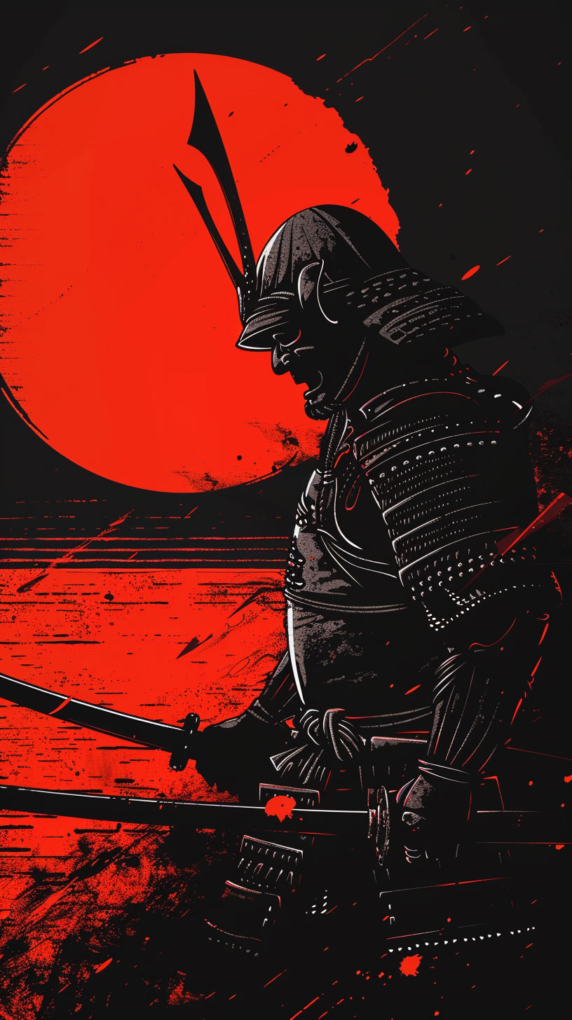 Cartoon Samurai AI Wallpaper for Samsung Galaxy: Mobile Background