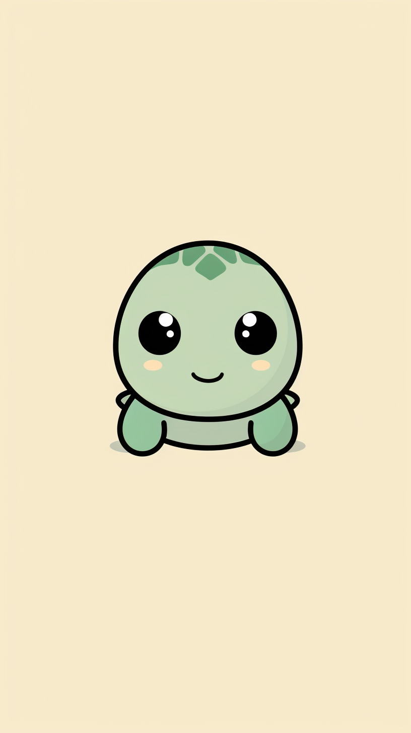 Charming Cartoon Turtle Cove: iPhone Background