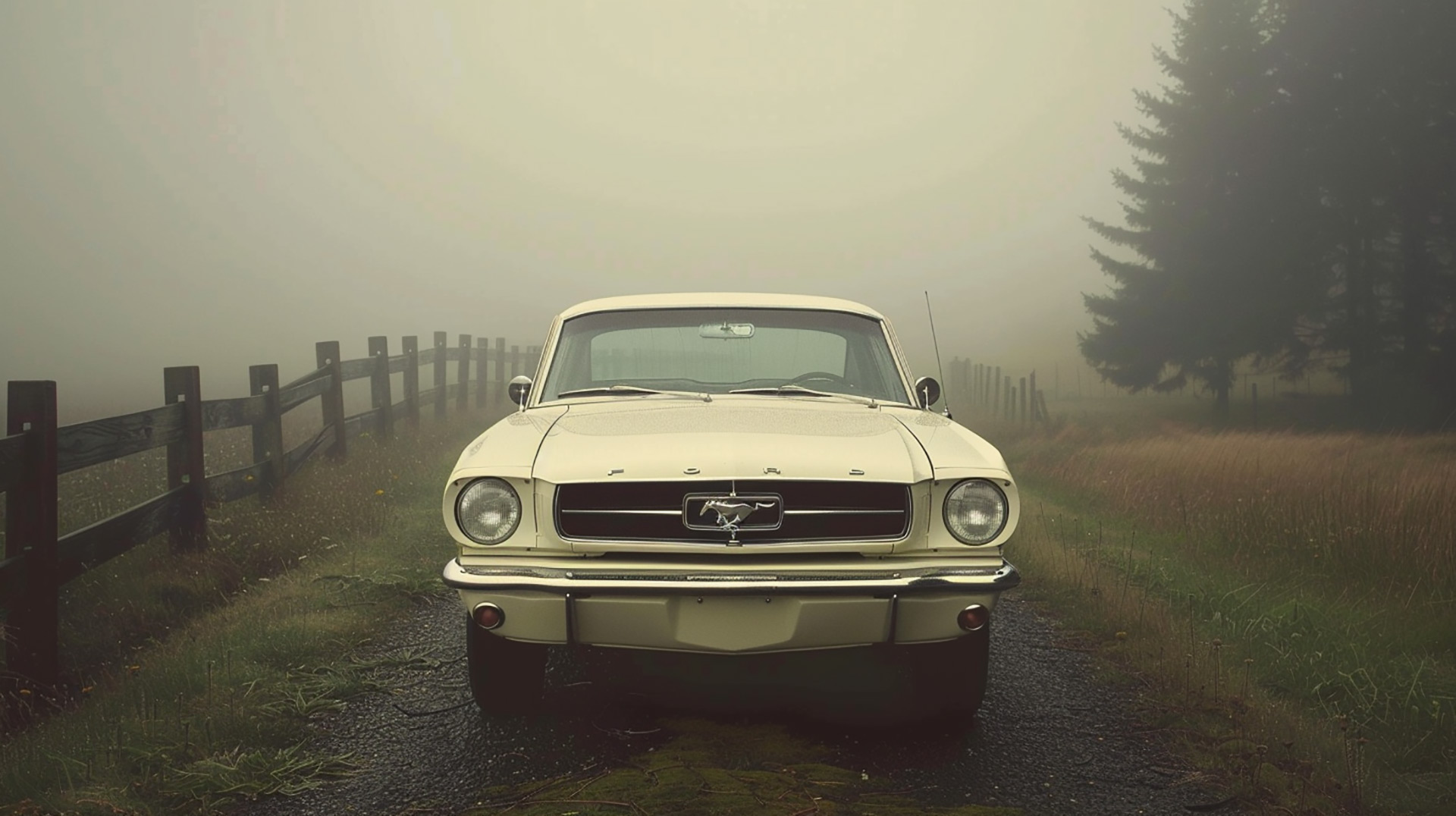 Classic Ford Mustang AI Image Wallpaper