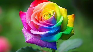 Lively Rose Spectrum: Colorful Digital Wallpaper