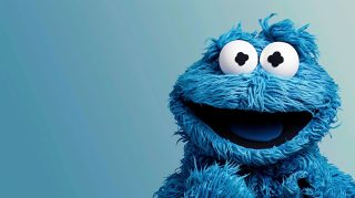 Happy Cookie Monster AI Image: HD Desktop Wallpaper