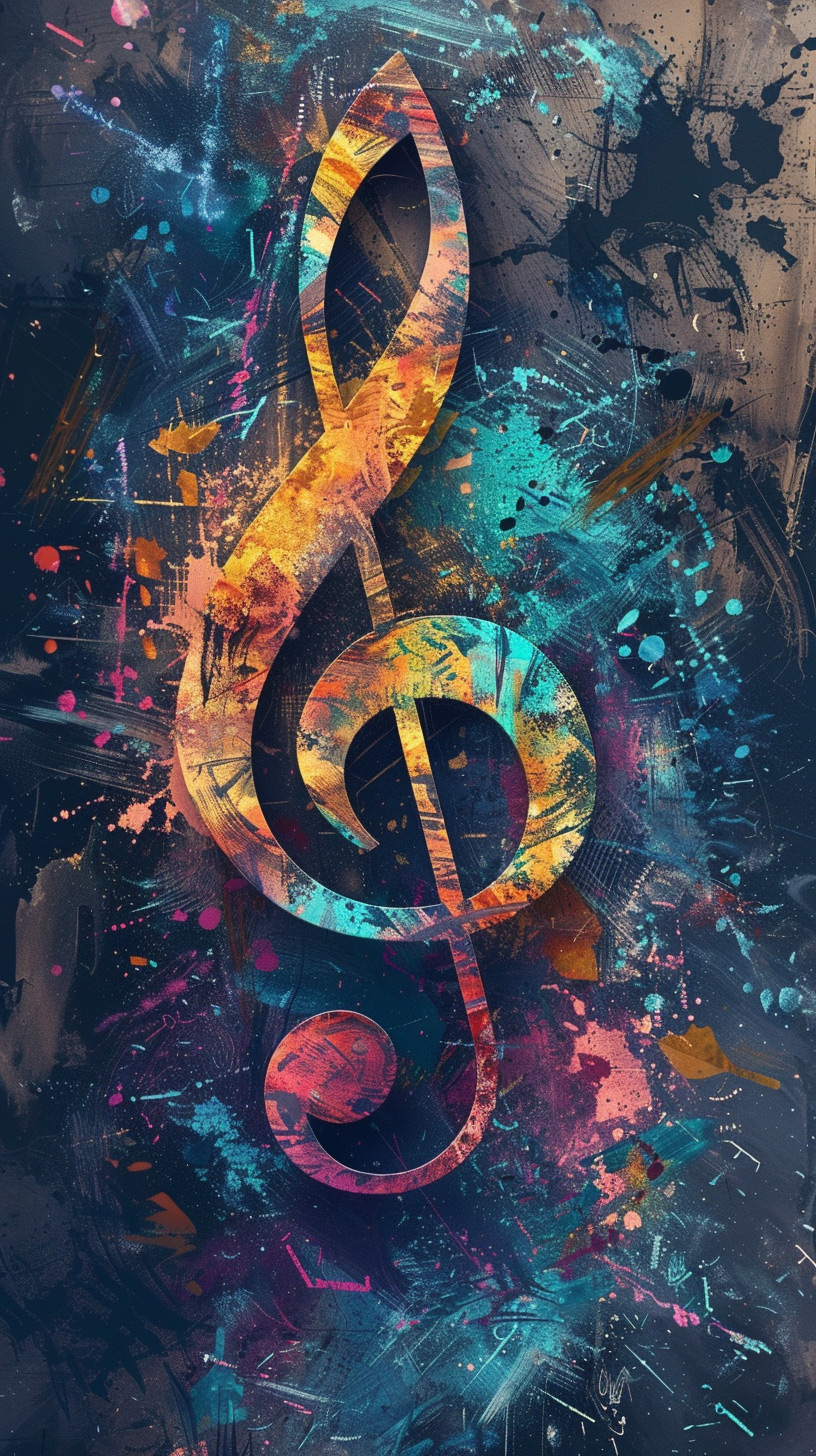 Sonic Serenity: Cool Music iPhone Wallpaper