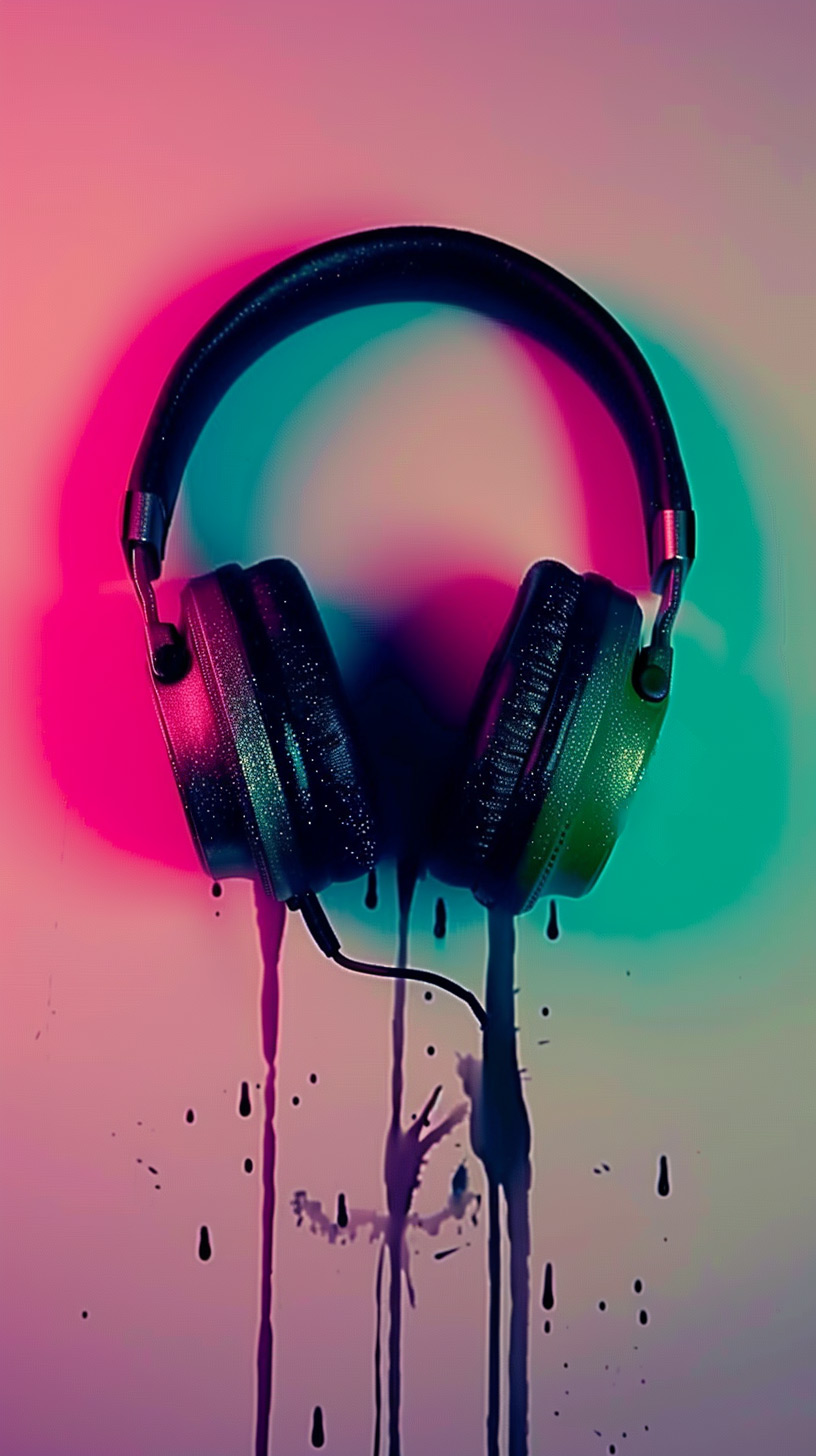 Melodic Muse: Cool Music Mobile Background