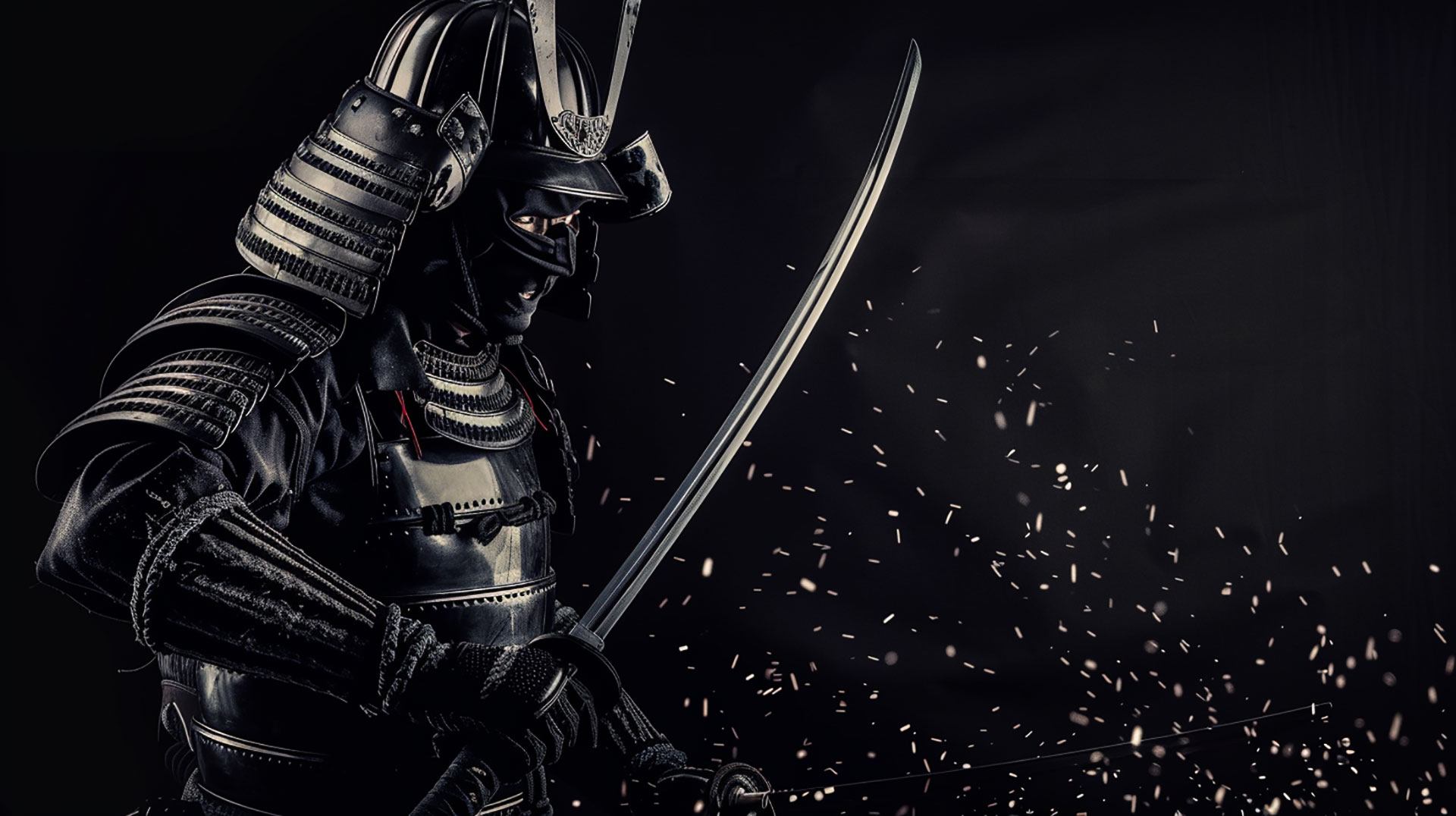 AI Cool Samurai: 4K Desktop Background Image