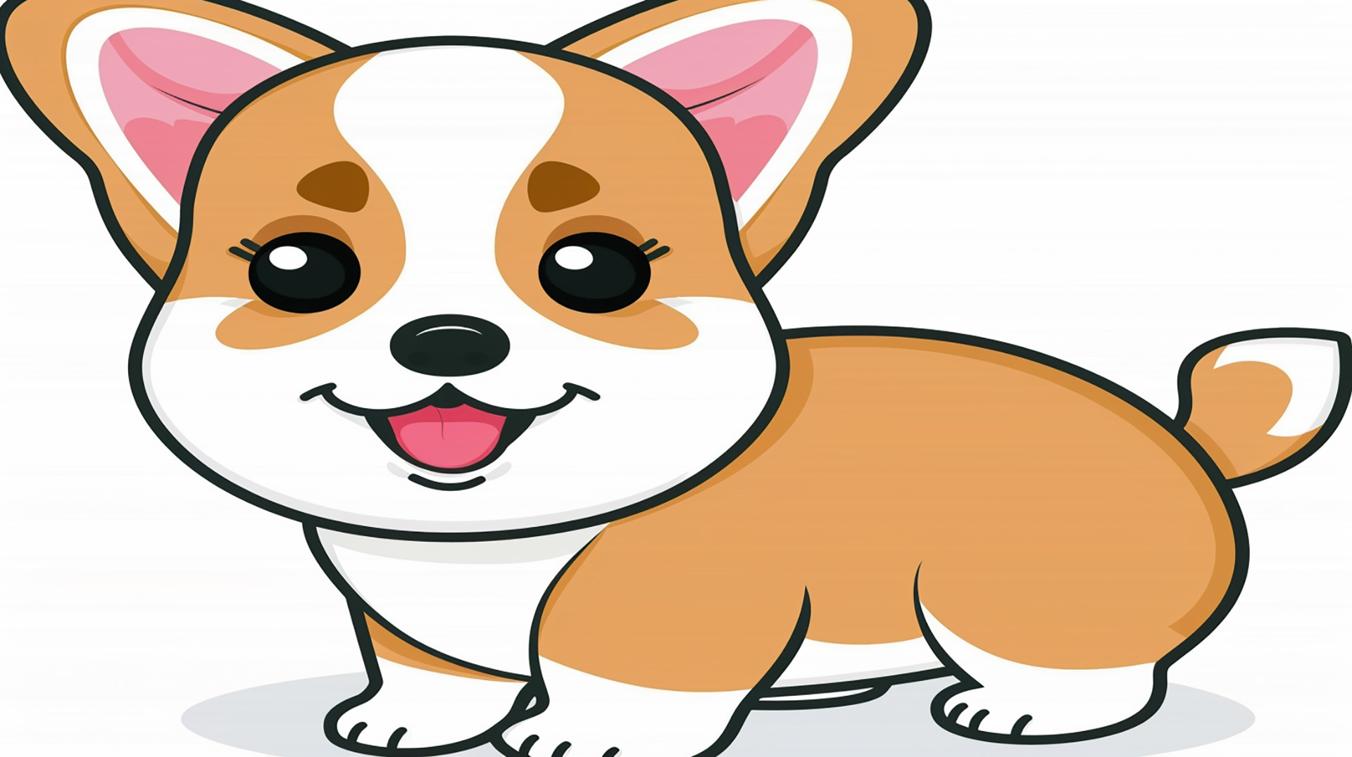 Cute Corgi Cartoon HD Wallpapers for Desktop