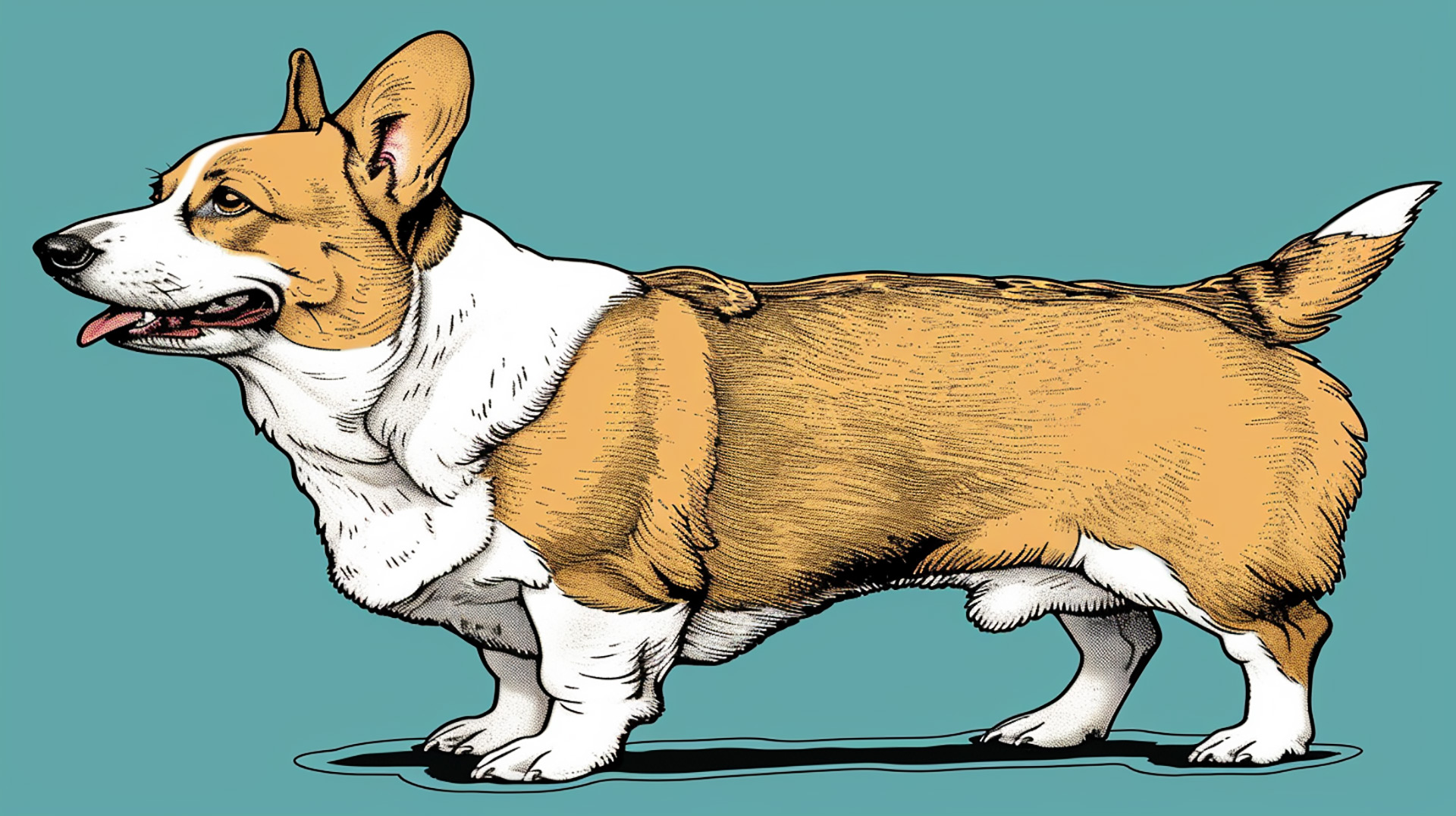 Corgi Cartoon Image: Perfect for Desktops