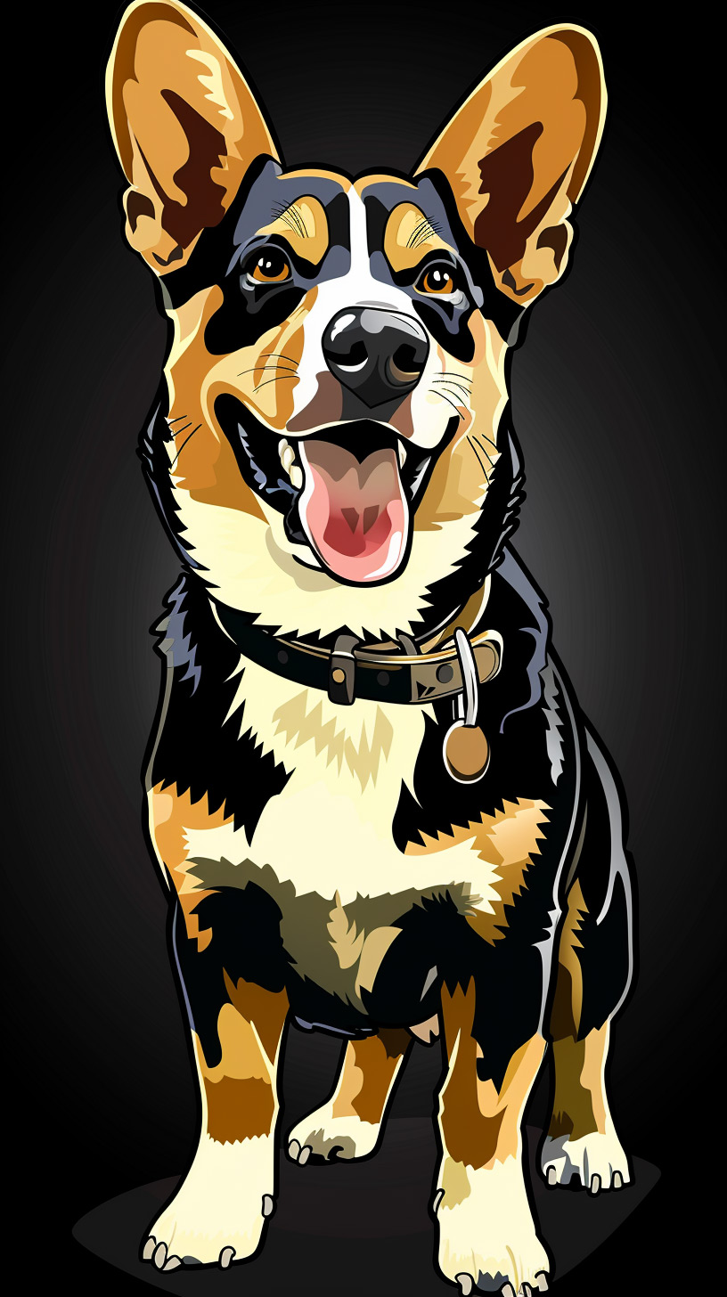 Corgi Digital Art Mobile Wallpaper: Free