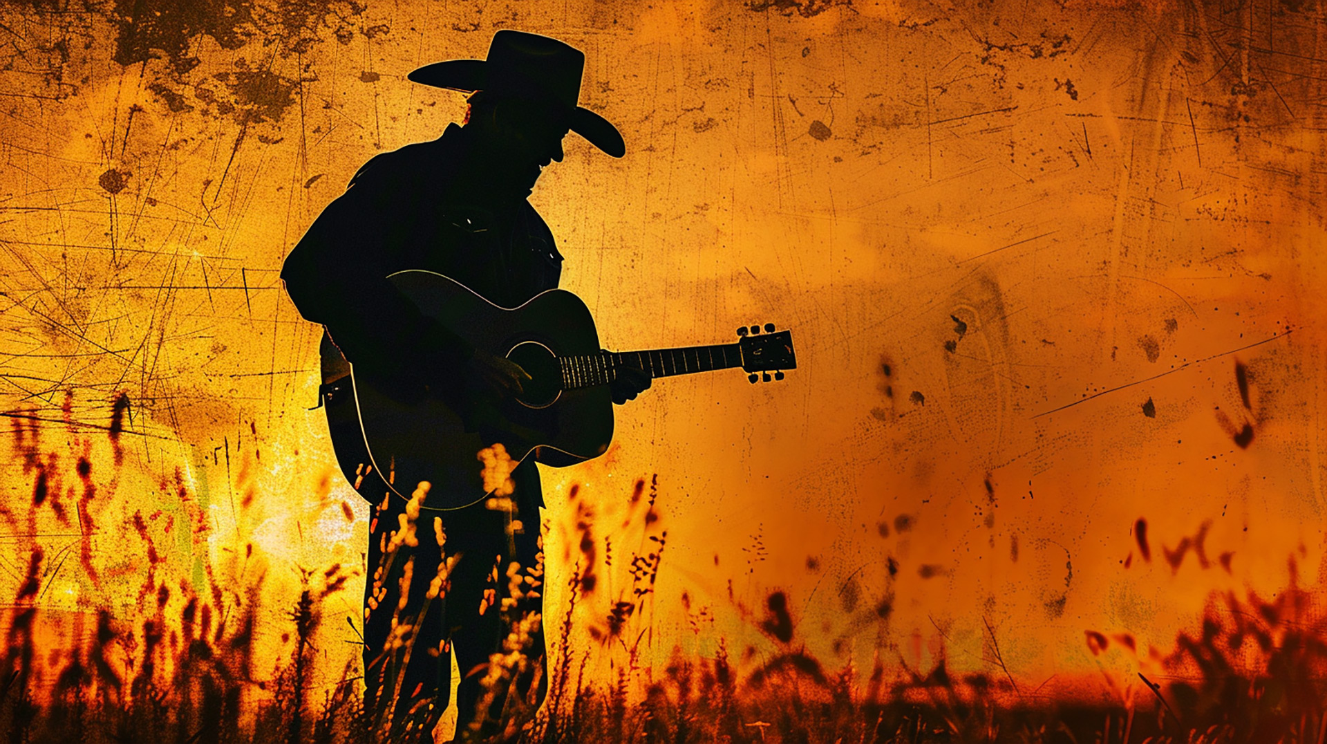 Cowboy Tunes: 16:9 Country Music Wallpaper
