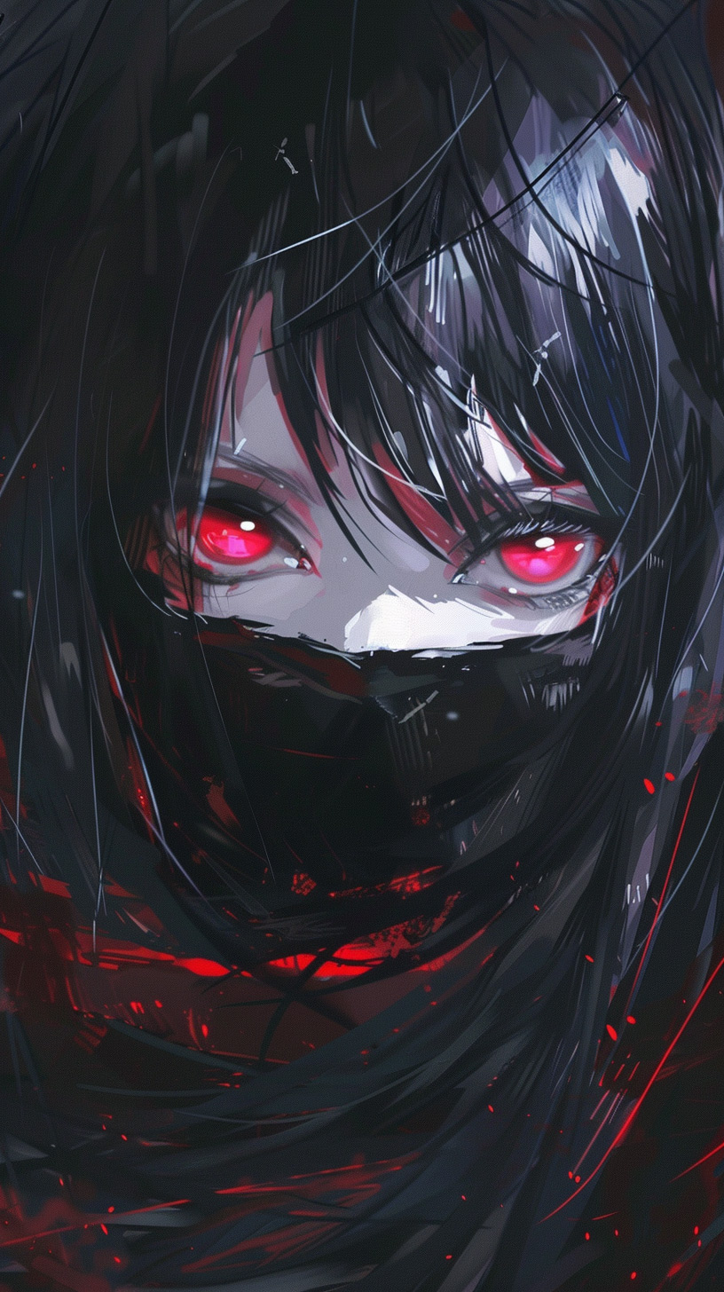 Haunting Anime Eyes: 4K Mobile Background