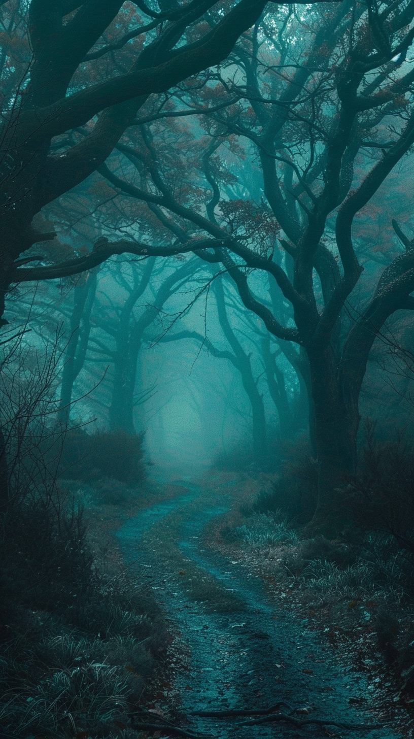 Spine-Tingling Forest Scenes: Free Mobile Background