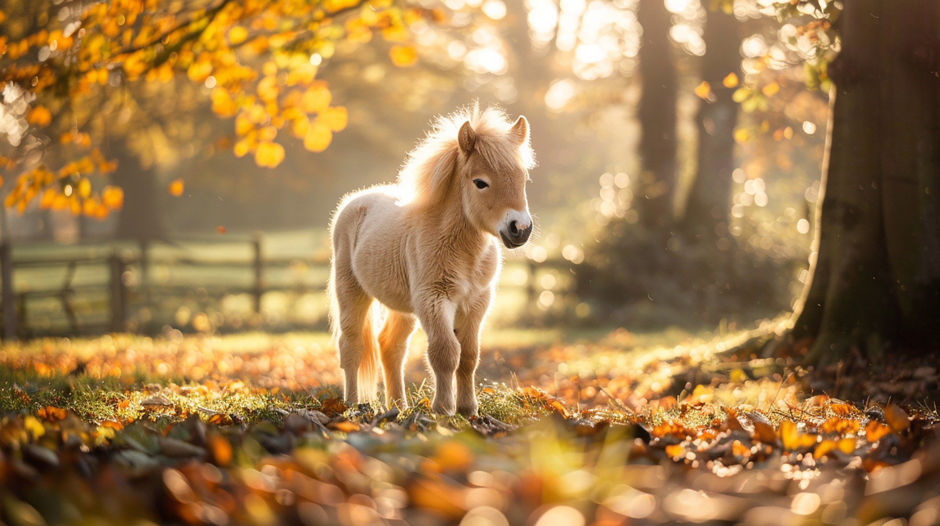 Cute Horse Family: AI-Rendered Digital Background