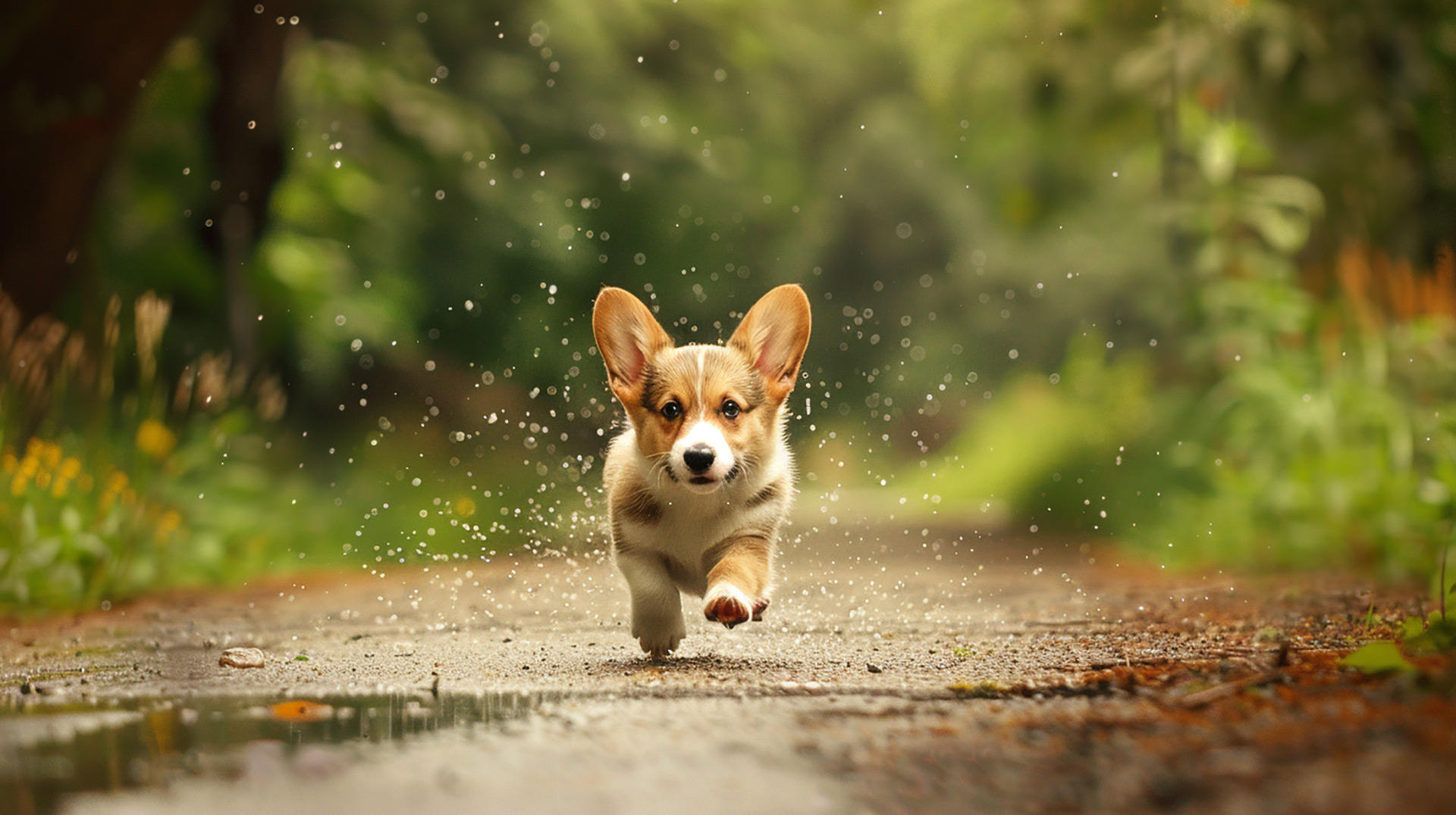 High-Quality Cute Corgi Desktop Background