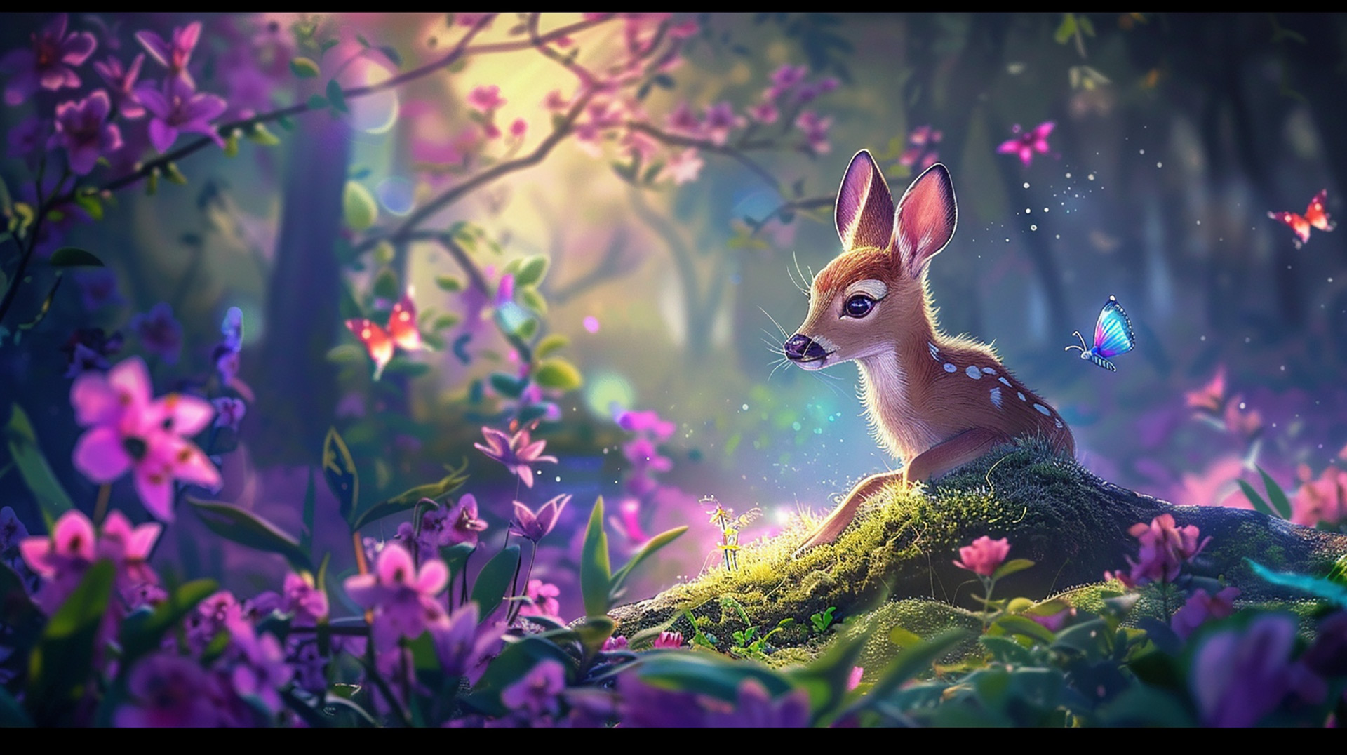 Cuddly Companions: AI-Rendered Cute Deer Wallpaper