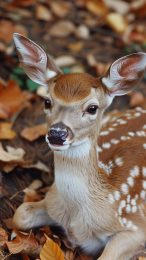 Cute Fawn in Spring Mobile Wallpaper