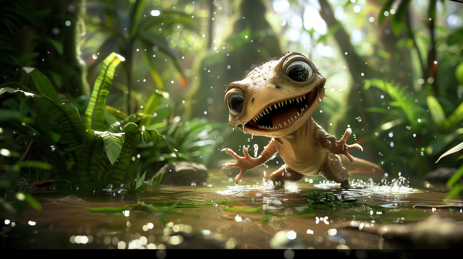 Adorable Dinosaur AI Image Wallpaper