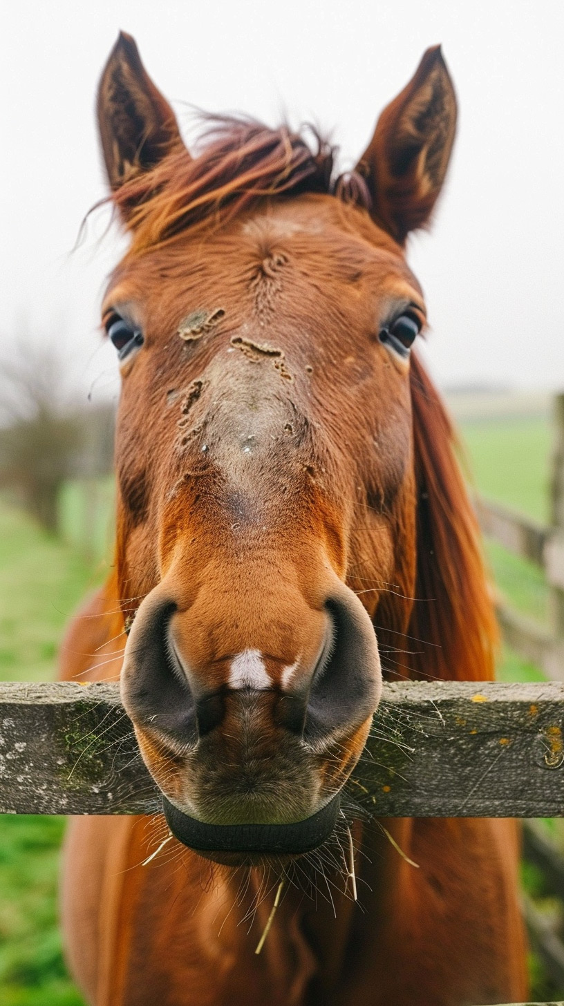 Playful Horse with Butterflies: Delightful Mobile Wallpaper