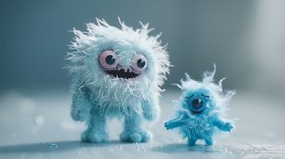 Cute and Cuddly Monster AI Wallpaper for Desktop