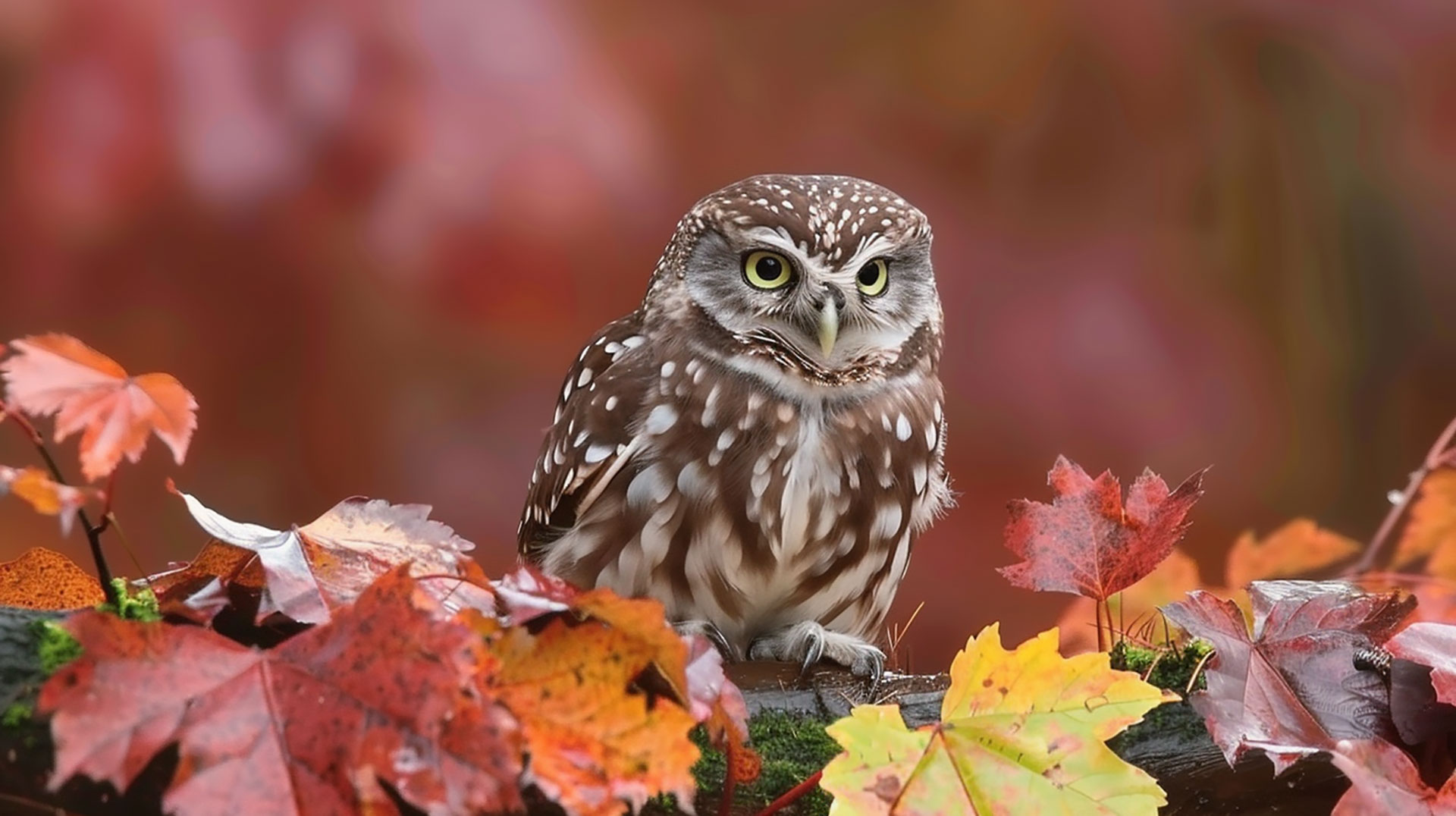 Cute Owl HD Wallpaper: 16:9 Aspect Ratio