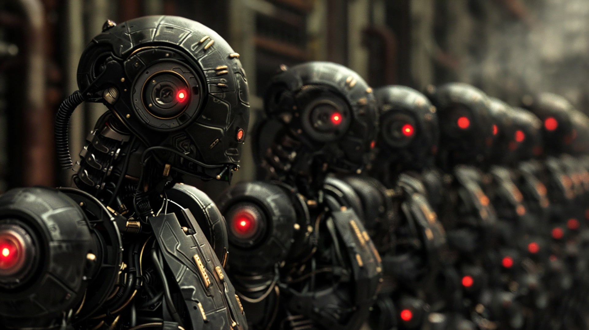 Mechanical Warfare: Cyborg Army Desktop Background