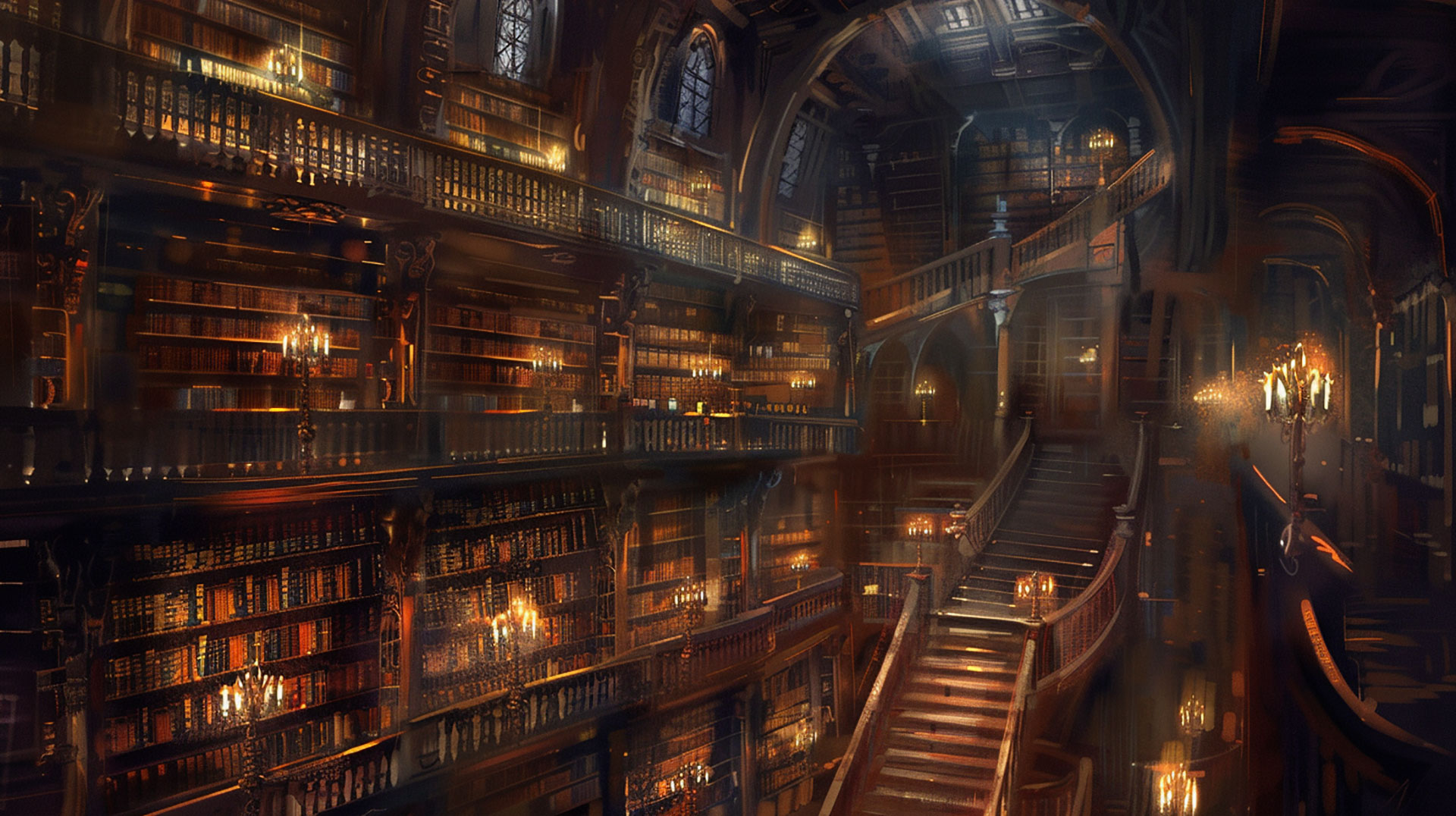 Enigmatic Dark Academia Scene: Free Download