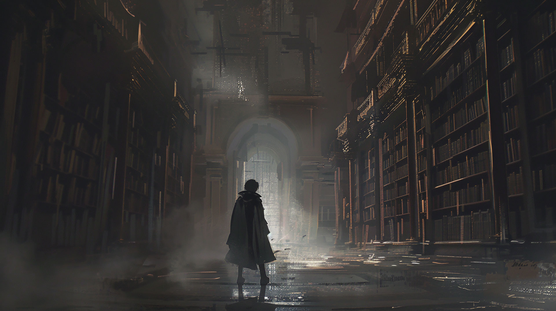 Dark Academia HD Wallpaper: 16:9 Aspect Ratio