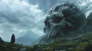 Cryptic Framework: Artistic Skeleton Backgrounds in 4K