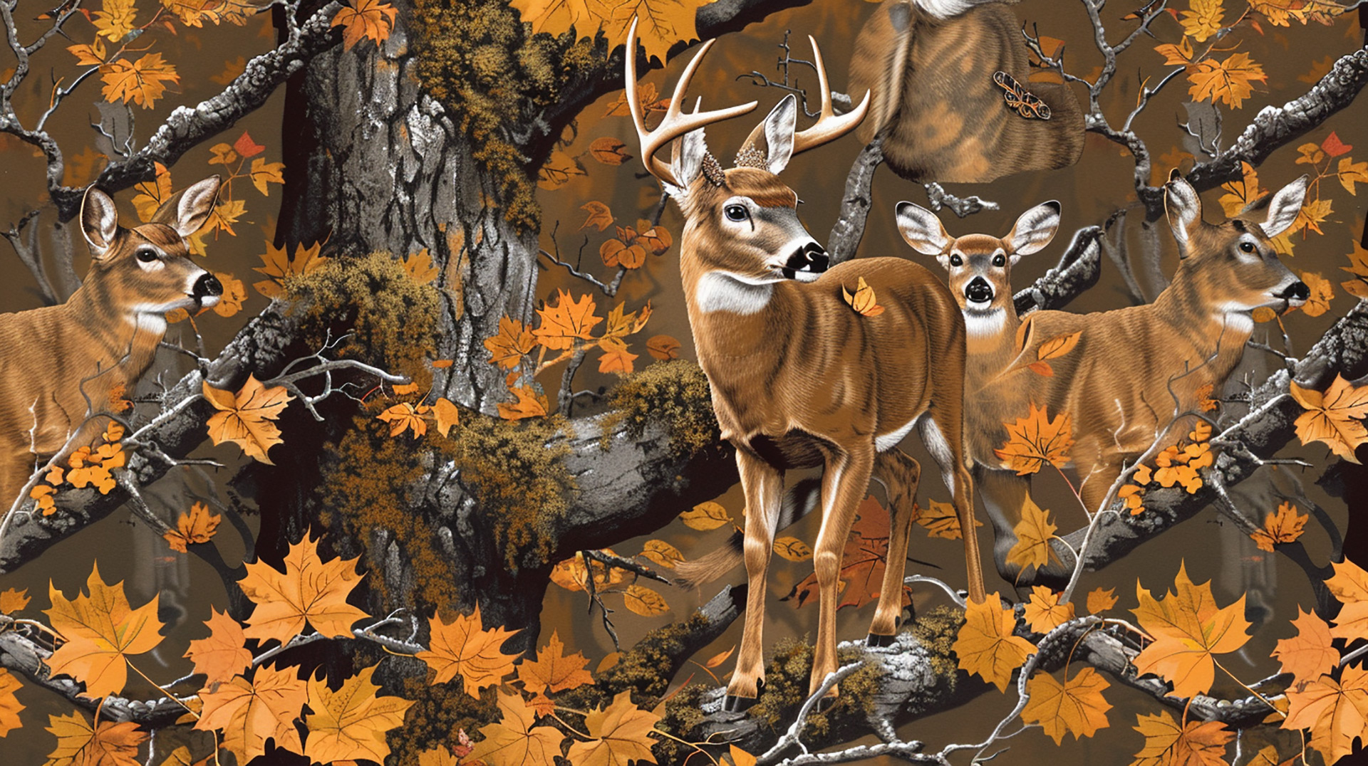 Woodland Camouflage: Deer Camo Desktop Background