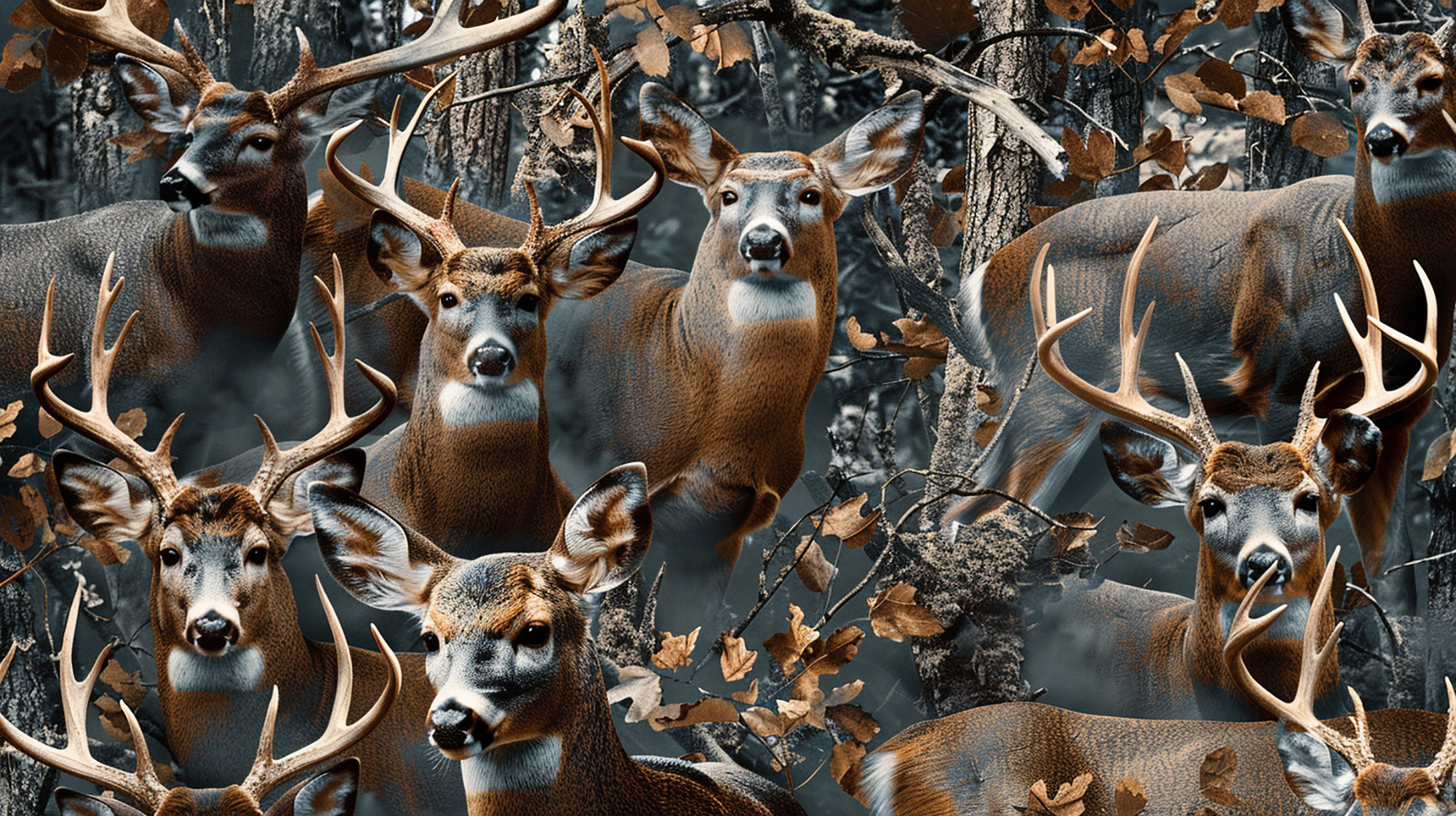 Camo Chic: Deer Print Desktop Wallpaper