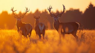 Hunter's Ambush: AI-Rendered Deer Hunting Wallpaper