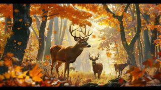 Trophy Quest: AI-Generated Deer Hunting Art in 1920x1080