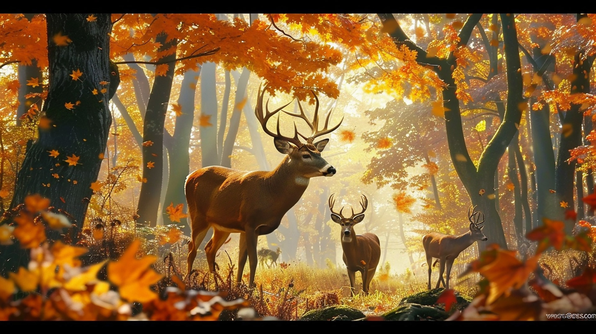 Trophy Quest: AI-Generated Deer Hunting Art in 1920x1080