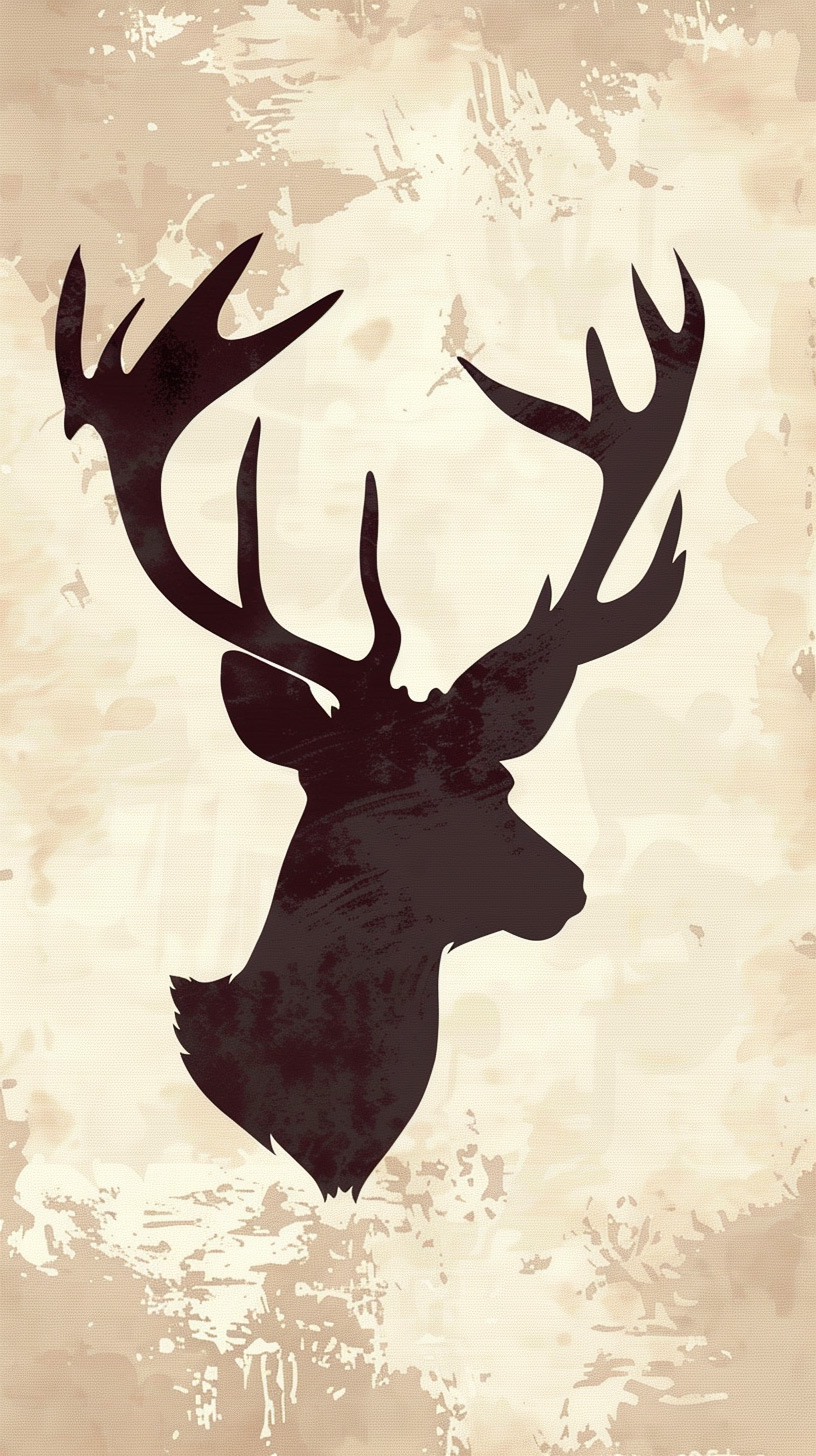 Geometric Deer Design Mobile Wallpaper