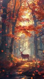 Realistic Deer Photography Mobile Background