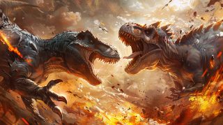 Ferocious Dinosaur Duel Desktop Image