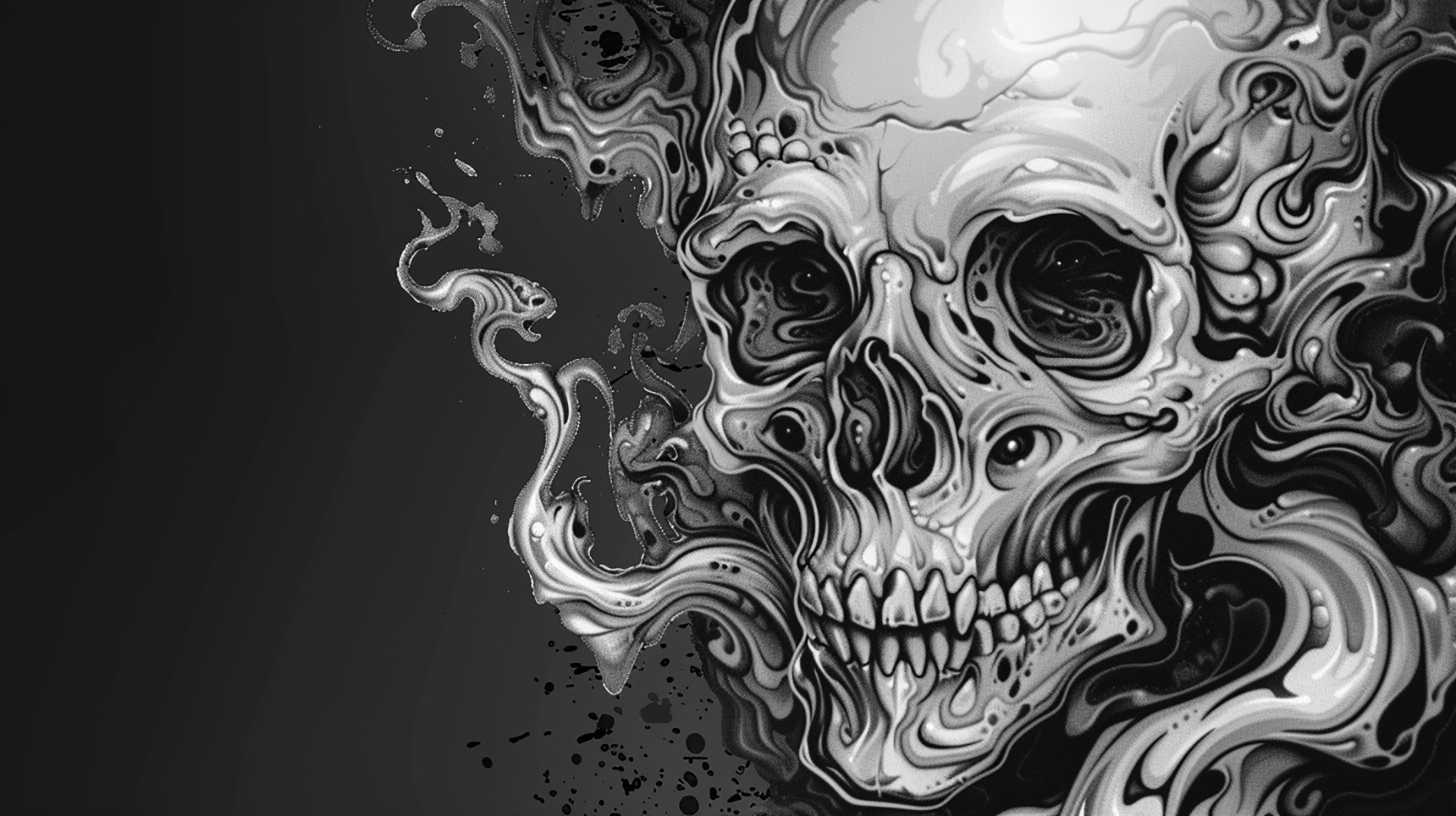 Malevolent Gaze: Evil Skull Wallpaper