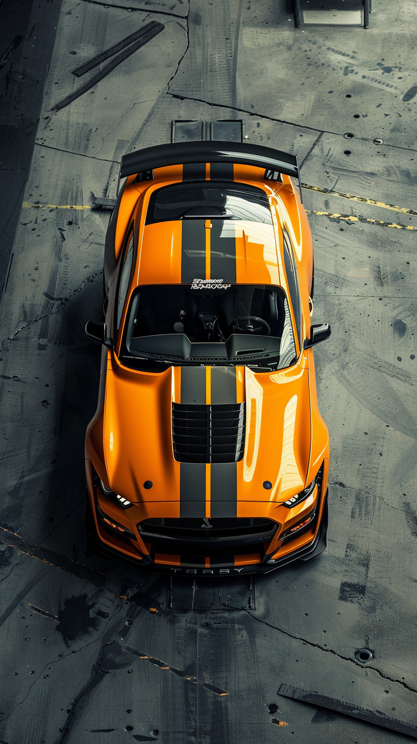 Custom Ford Mustang Mobile AI Wallpaper