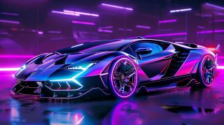 High-Resolution Futuristic Supercar PC Wallpaper