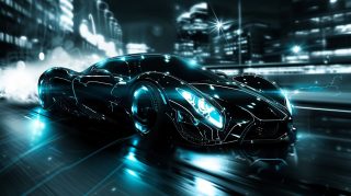 Futuristic Supercar HD Wallpaper: 16:9 Aspect Ratio