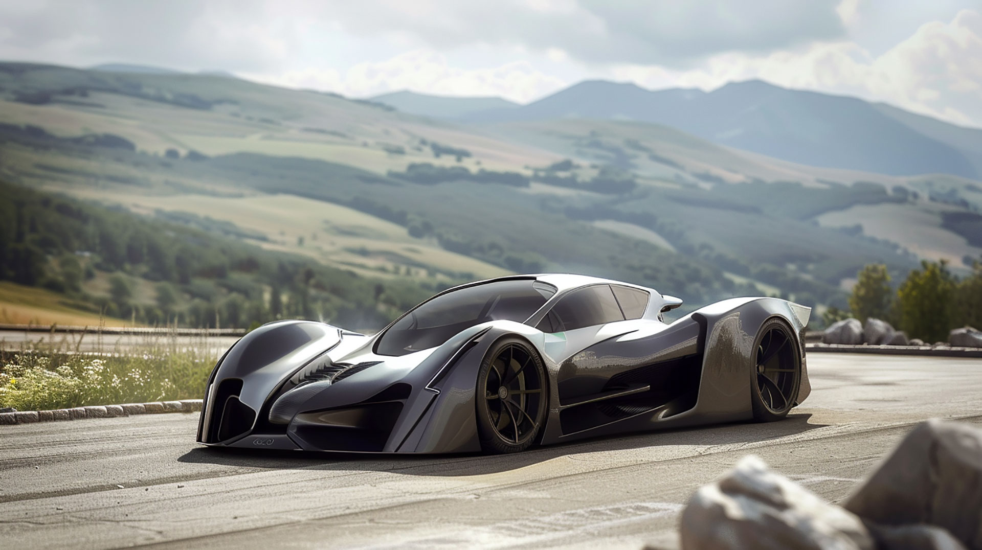 Futuristic Supercar 1920x1080 Digital Background: HD