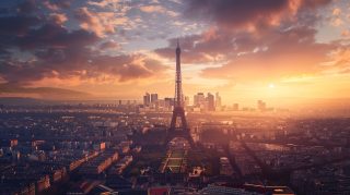 Cybernetic Cityscape: HD Wallpaper of Daytime Paris