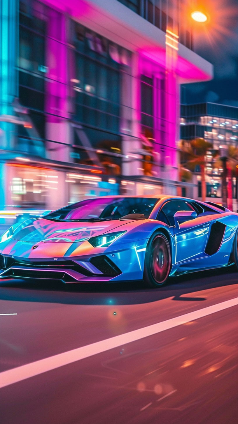 4K Futuristic Supercar Mobile Background for Android