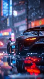 Dynamic Futuristic Supercar Wallpaper for OnePlus