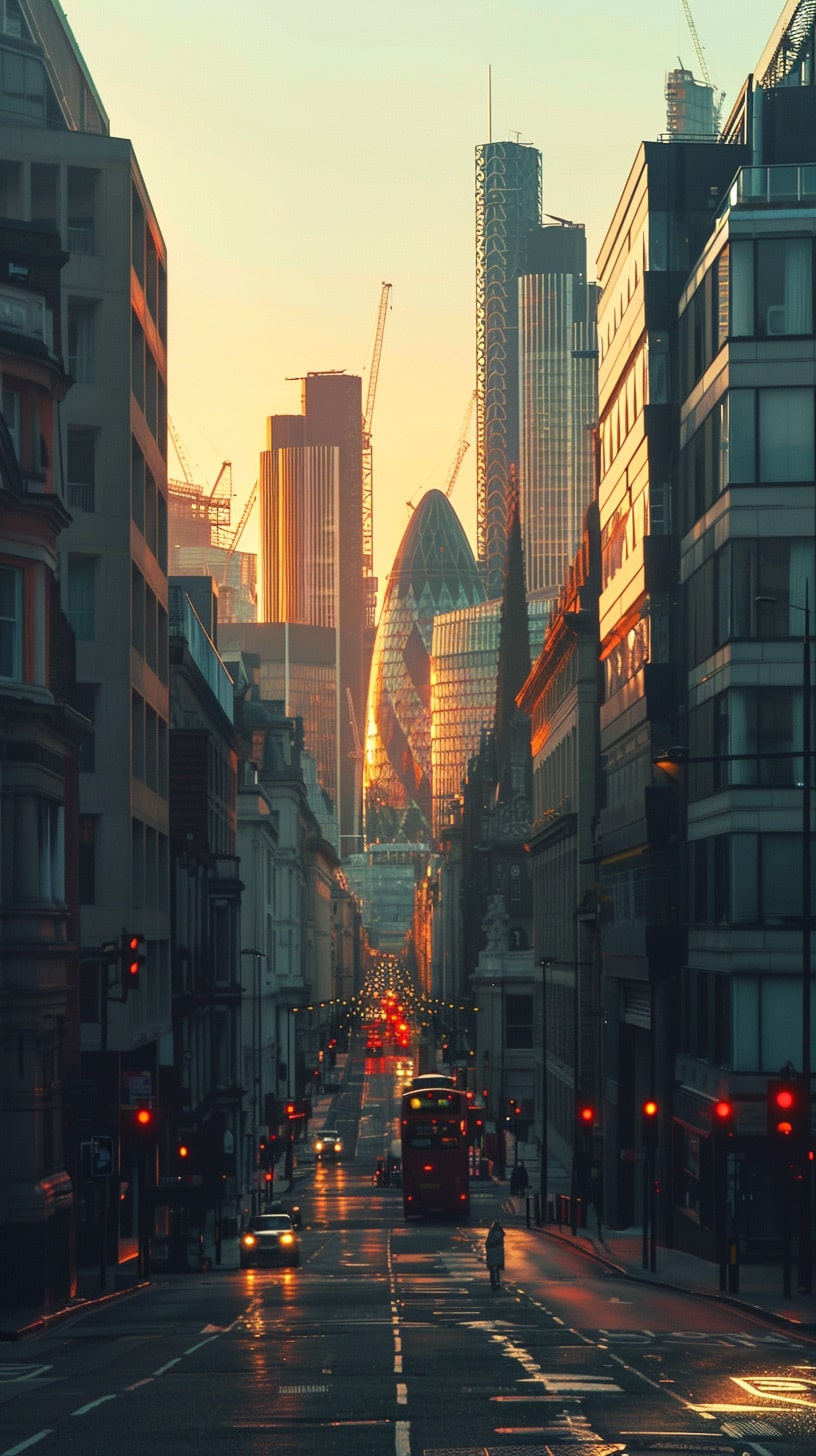 Illuminated Landmarks: London City Daylight Wallpaper