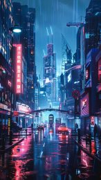 Cybernetic London Dreams: Future City Wallpaper