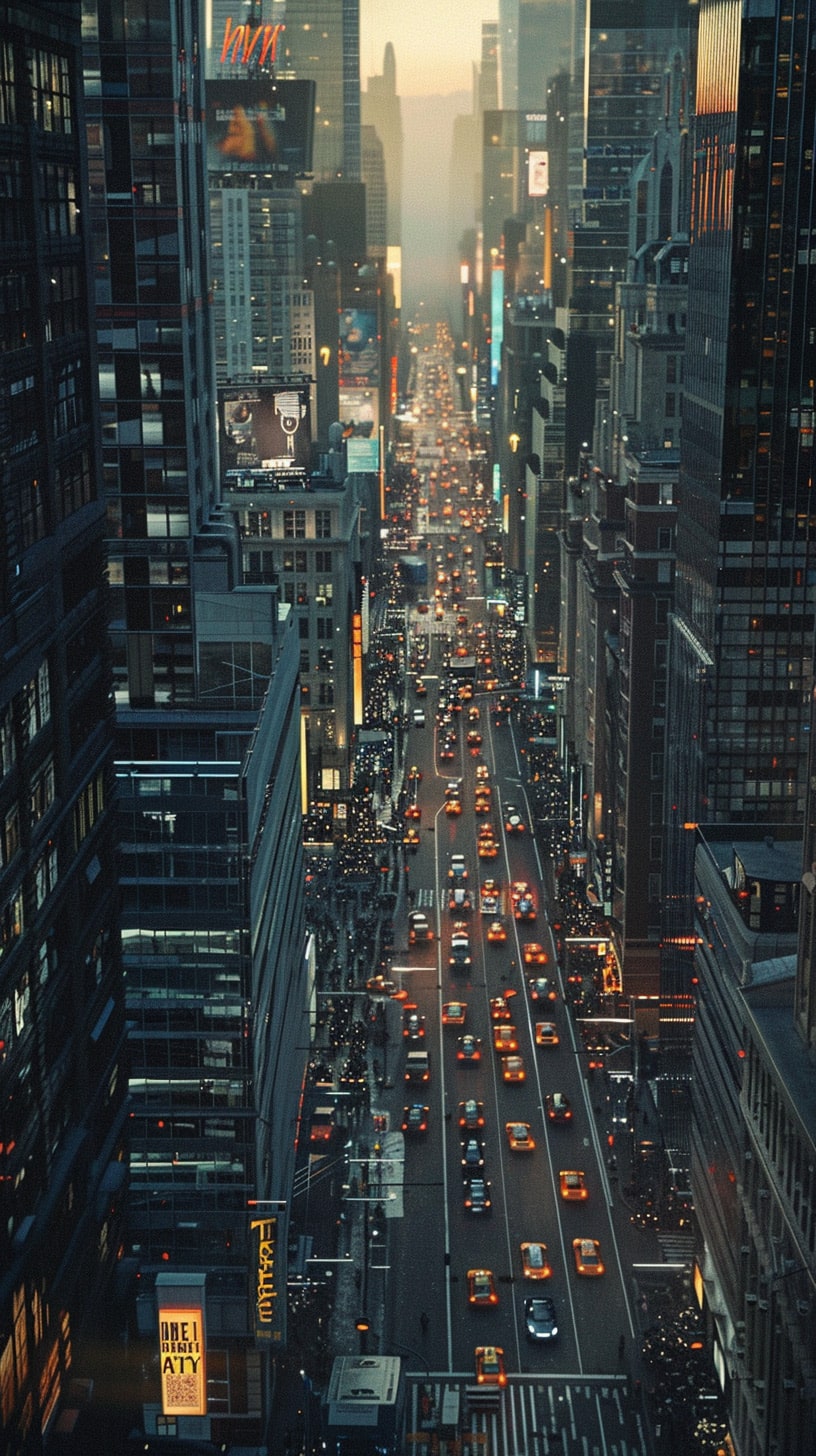 Urban Evolution: HD Mobile Wallpaper of Future New York