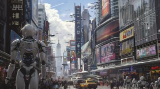 Digital Dreams: Ultra HD Wallpaper of Future NYC