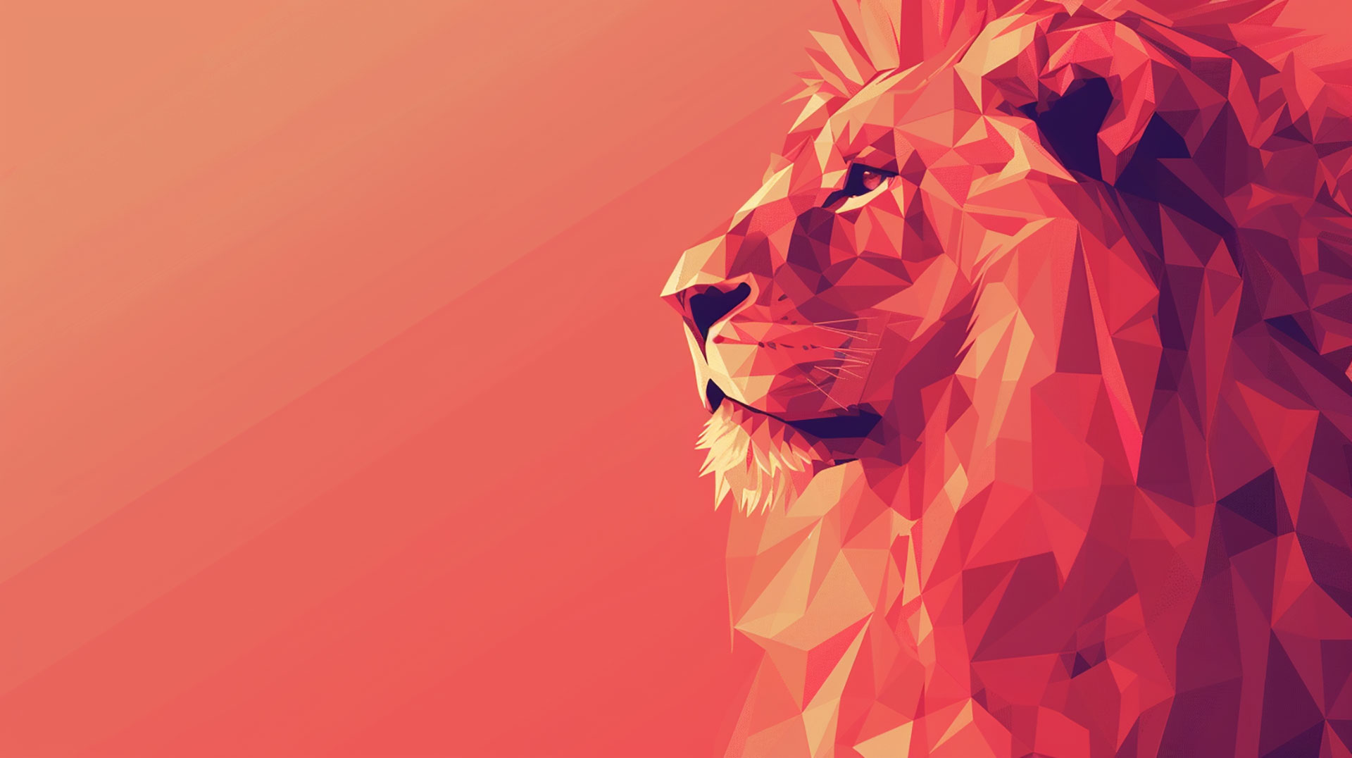 Creative Geometric Lion AI Image for PC