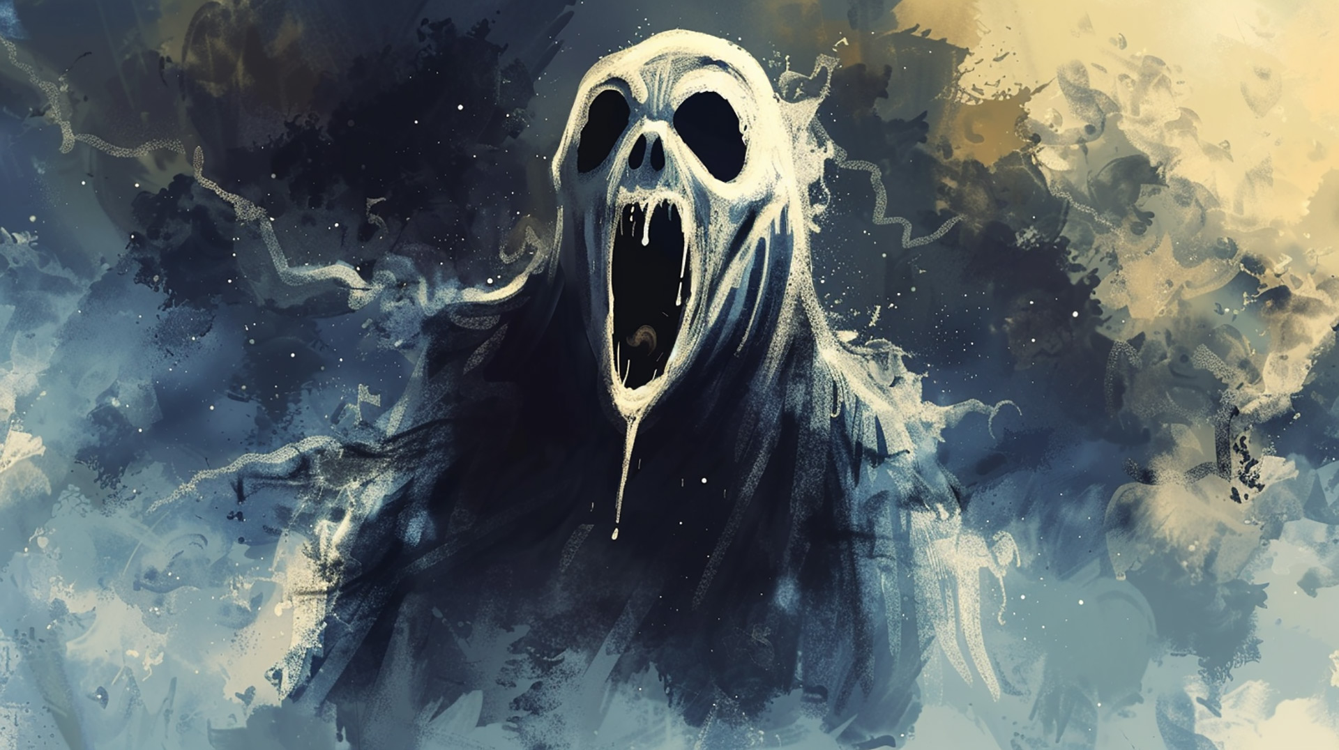 Ghostly Beauty: Aesthetic Ghost Face Wallpaper